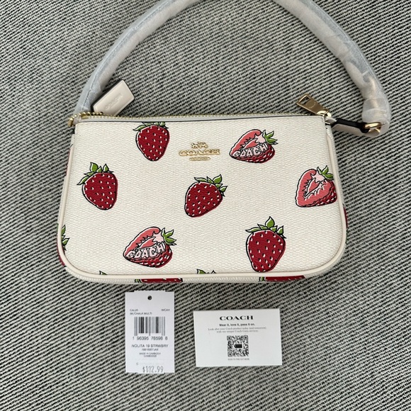 NWT Coach Nolita 19 With Strawberry Print CAL25（Slightly Imperfect Goods） - Picture 9 of 11
